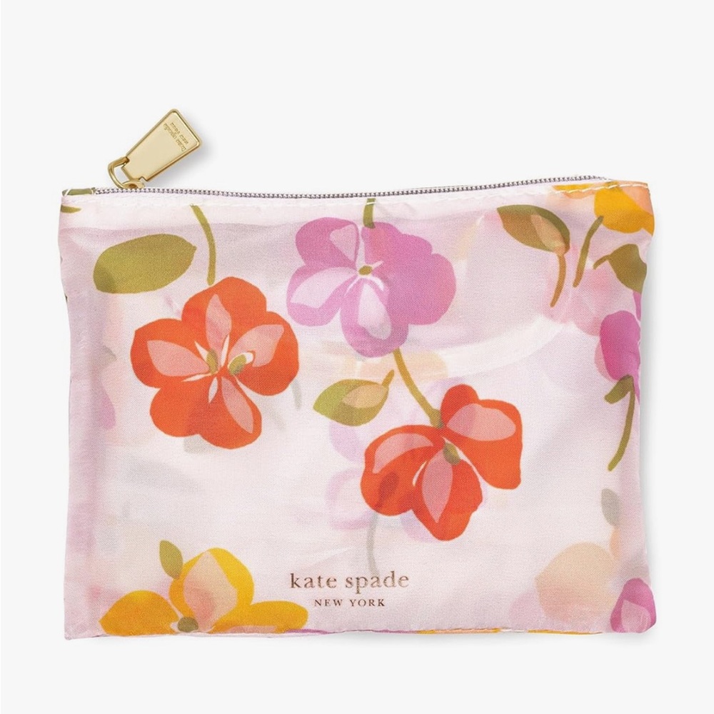 🆕 Kate Spade Spring Pansies Reusable Shopper Tote - Picture 4 of 8